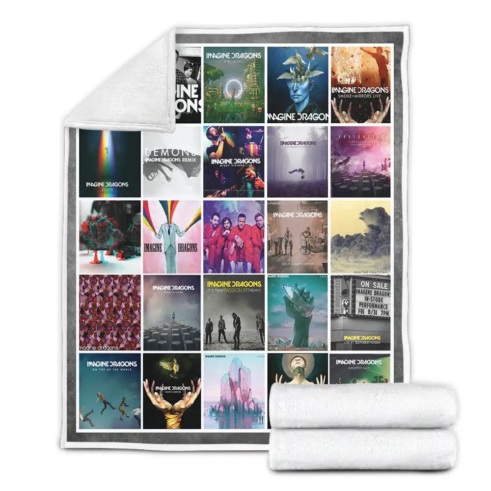 Imagine Dragons Albums Cover Poster Fleece Blanket Gift For Mothers Day Fathers Day