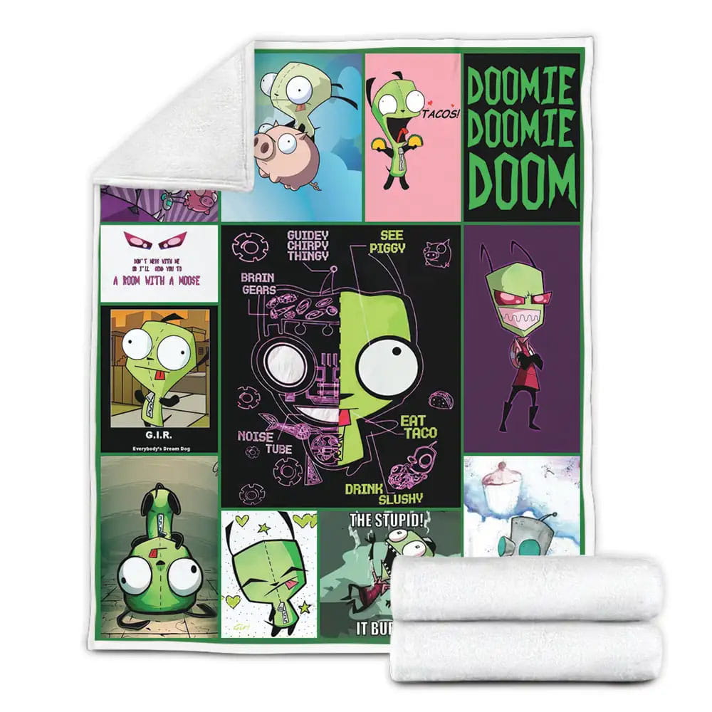 Invader Zim Fleece Blanket Gift For Mothers Day Fathers Day