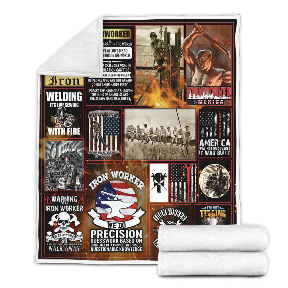 Ironworkers Fleece Blanket Perfect 