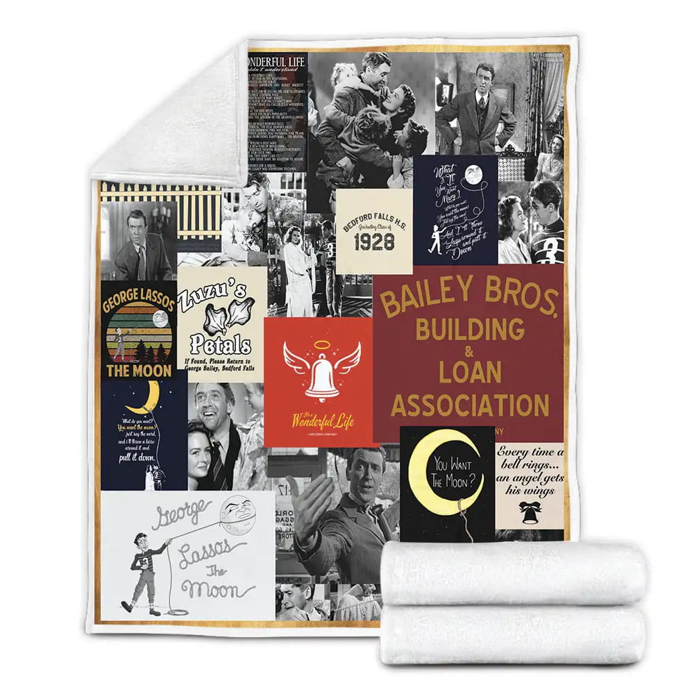 Its A Wonderful Life Fleece Blanket Perfect 
