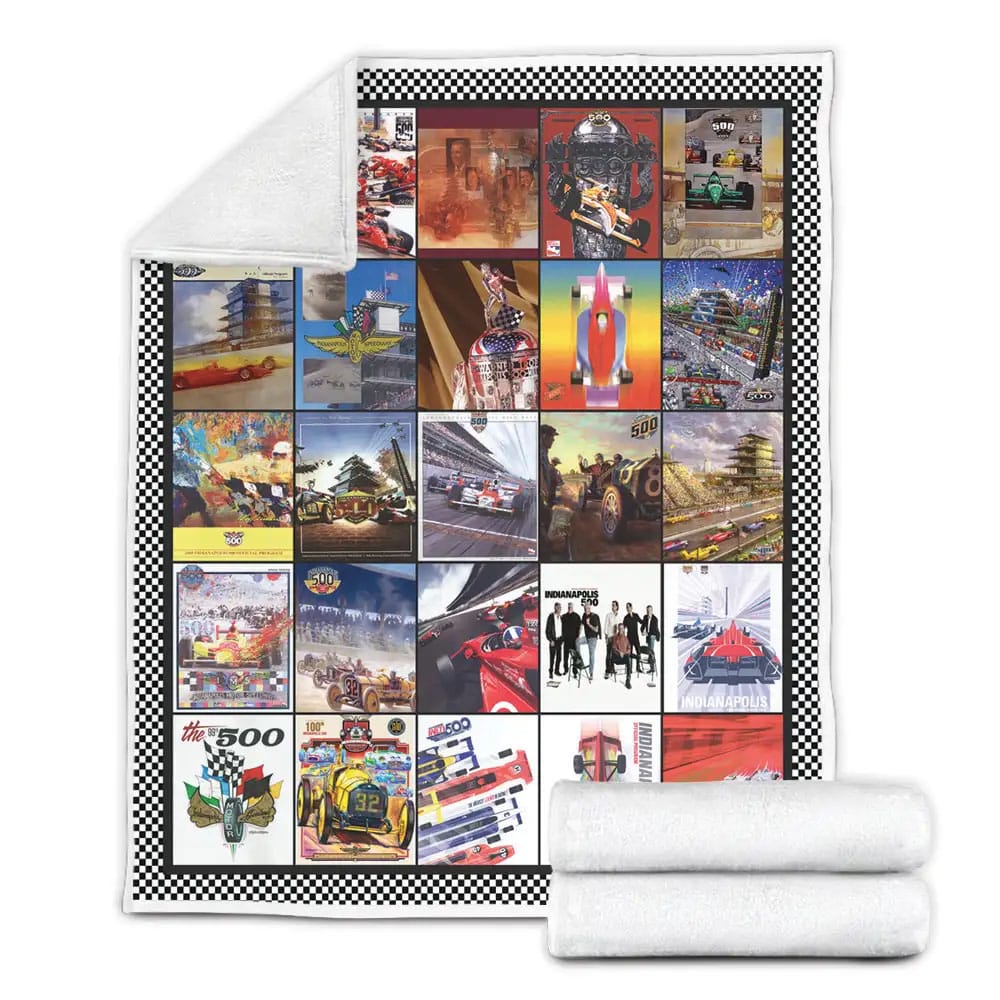 Indianapolis 500 Fleece Blanket Gift For Mothers Day Fathers Day