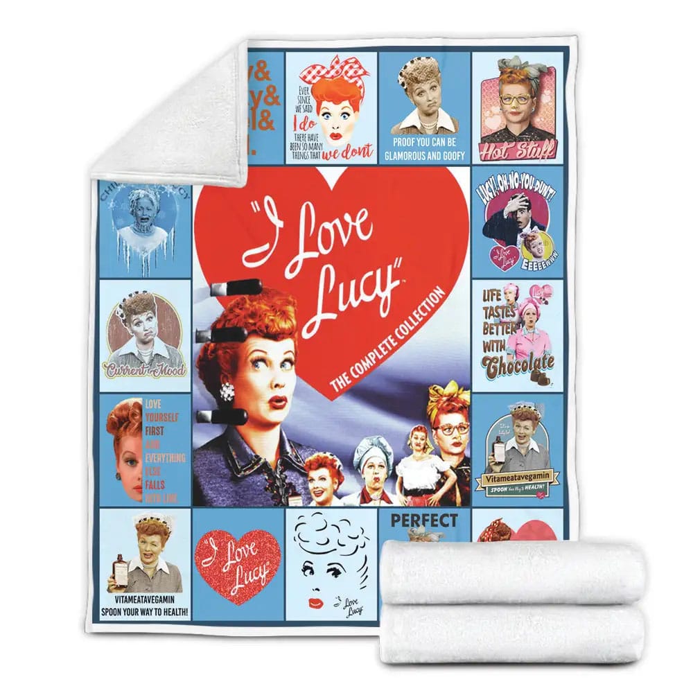I Love Lucy Fleece Blanket Gift For Mothers Day Fathers Day