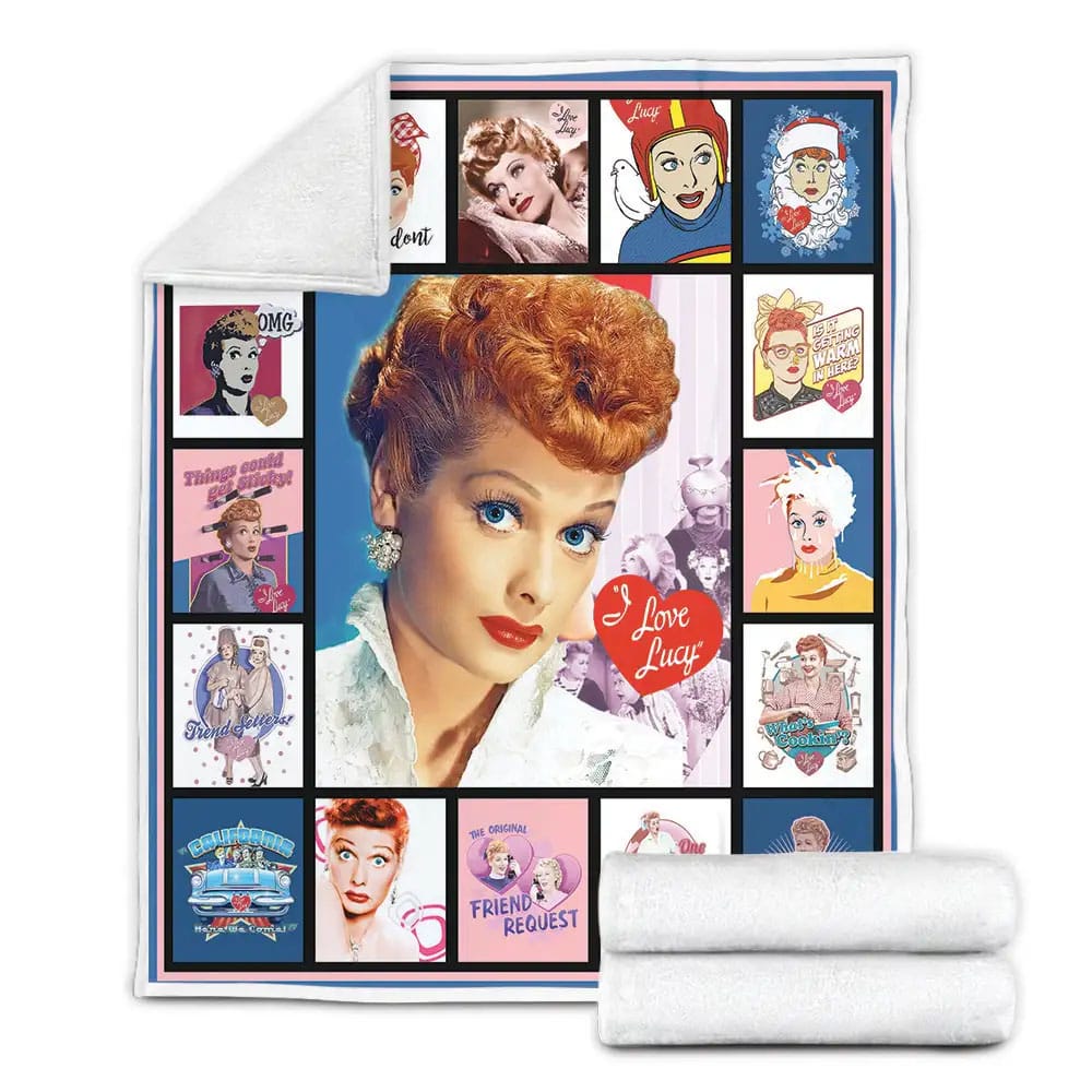 I Love Lucy Fleece Blanket Gift For Wife Husband Besties
