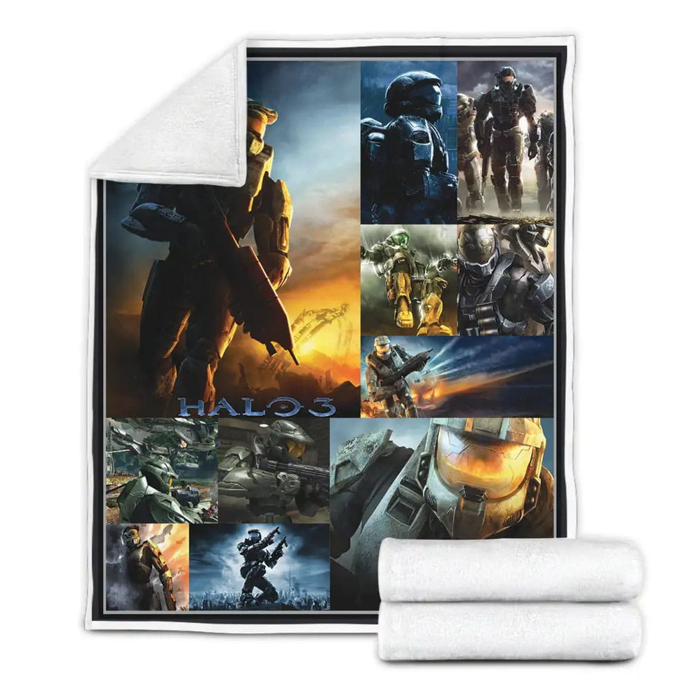 Halo 3 Game Lover Fleece Blanket Gift For Mothers Day Fathers Day