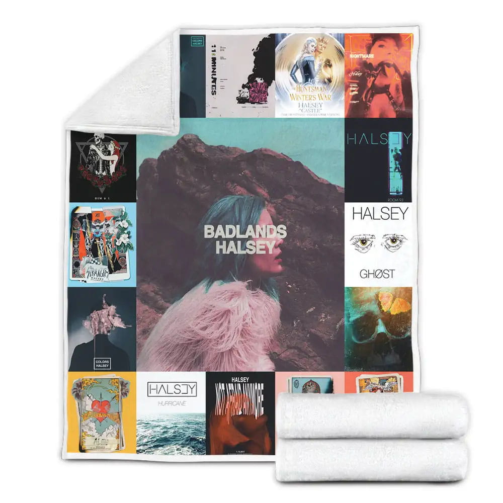Halsey Albums Fleece Blanket Gift For Birthday Halloween Christmas