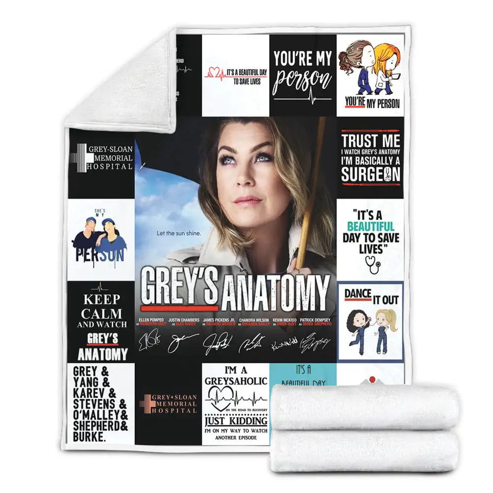 Greys Anatomy Fleece Blanket Gift For Mothers Day Fathers Day