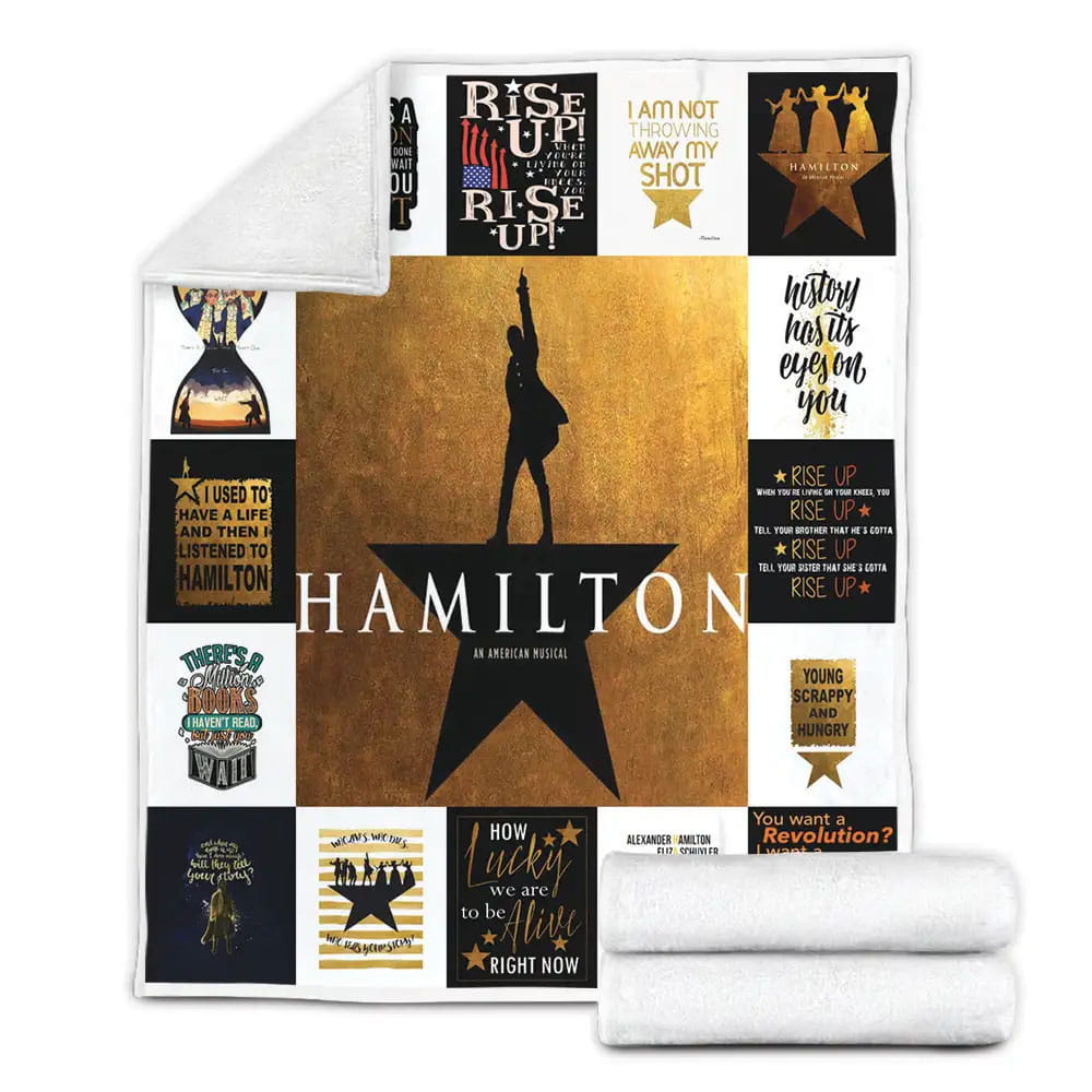 Hamilton musical Fleece Blanket Gift For Wife Husband Besties