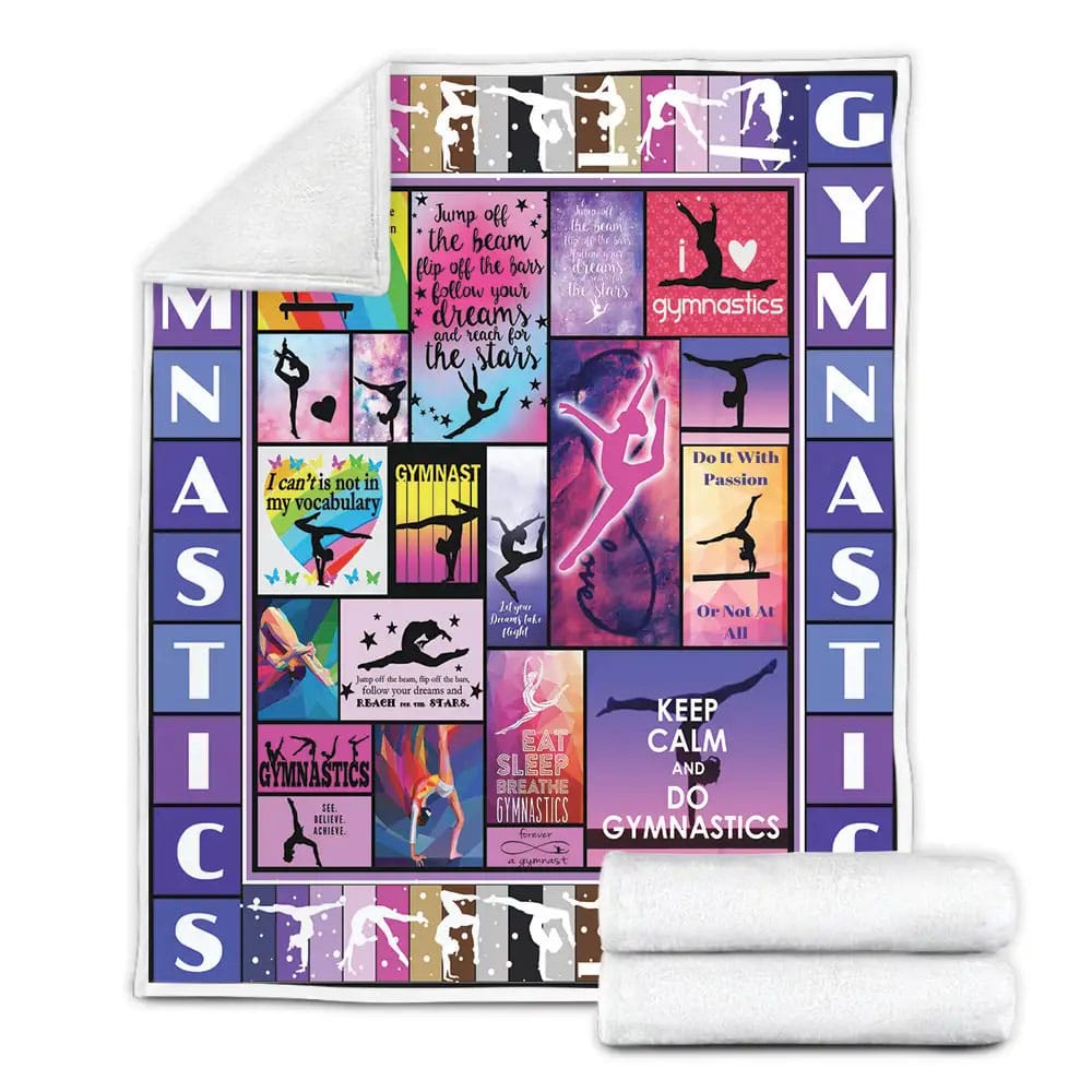Gymnastic Do It With Passion Fleece Blanket Perfect 