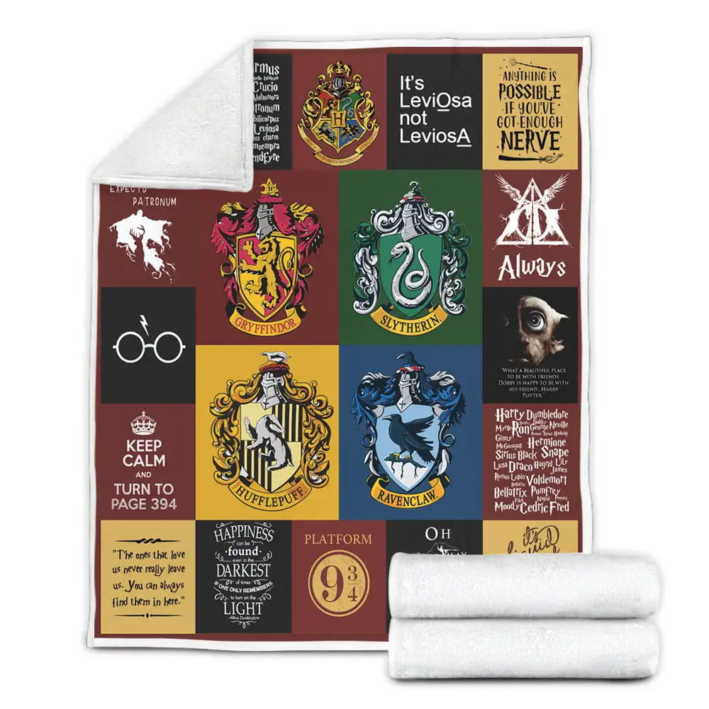 Harry Potter Fleece Blanket Gift For Birthday Halloween Christmas