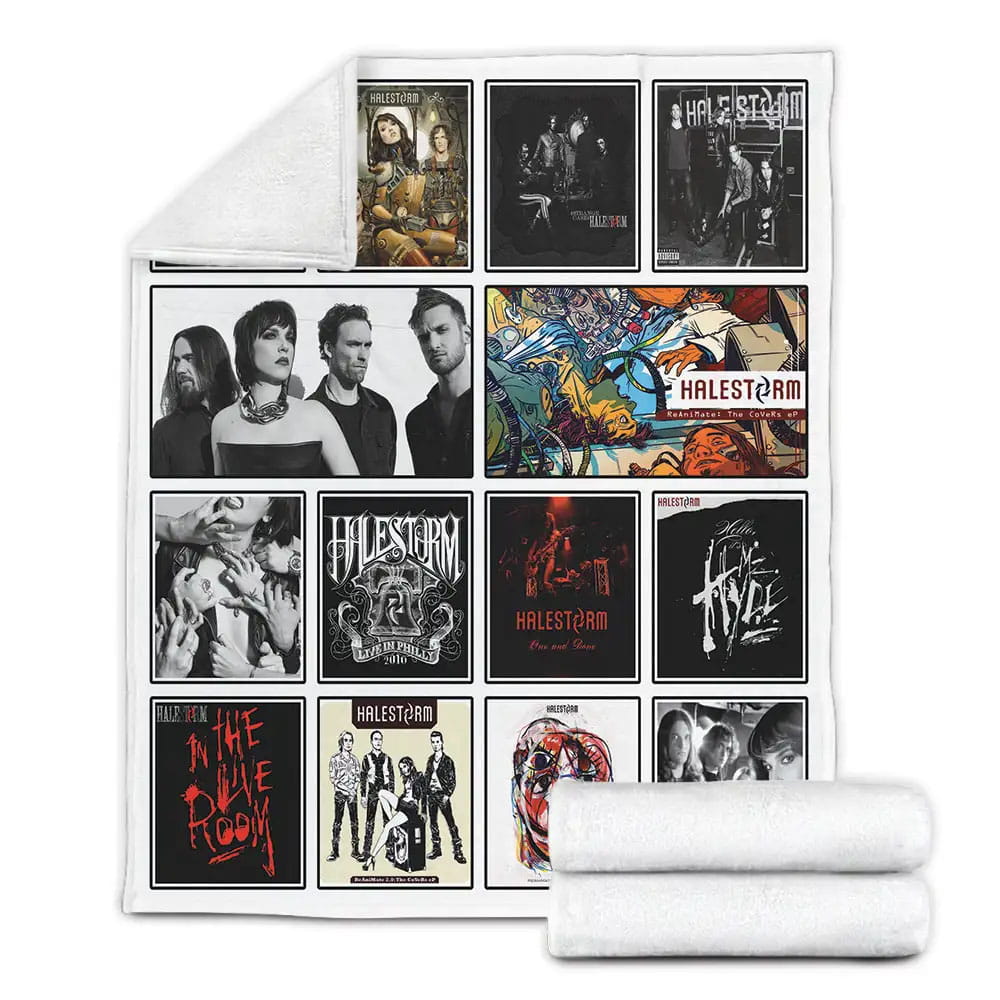 Halestorm Album Covers Fleece Blanket Gift For Wife Husband Besties