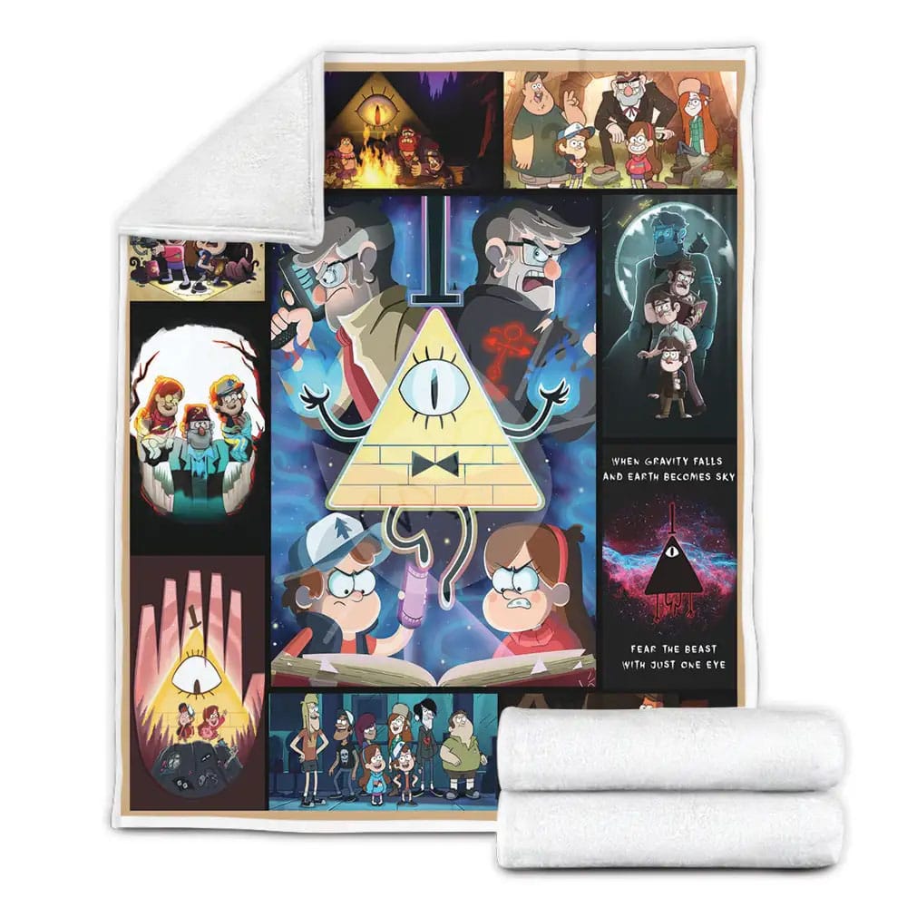 Gravity Falls Fleece Blanket Gift For Wife Husband Besties