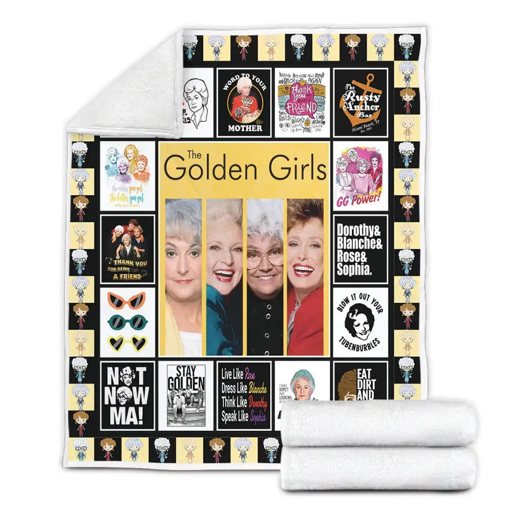 Golden Girls Fleece Blanket Gift For Mothers Day Fathers Day