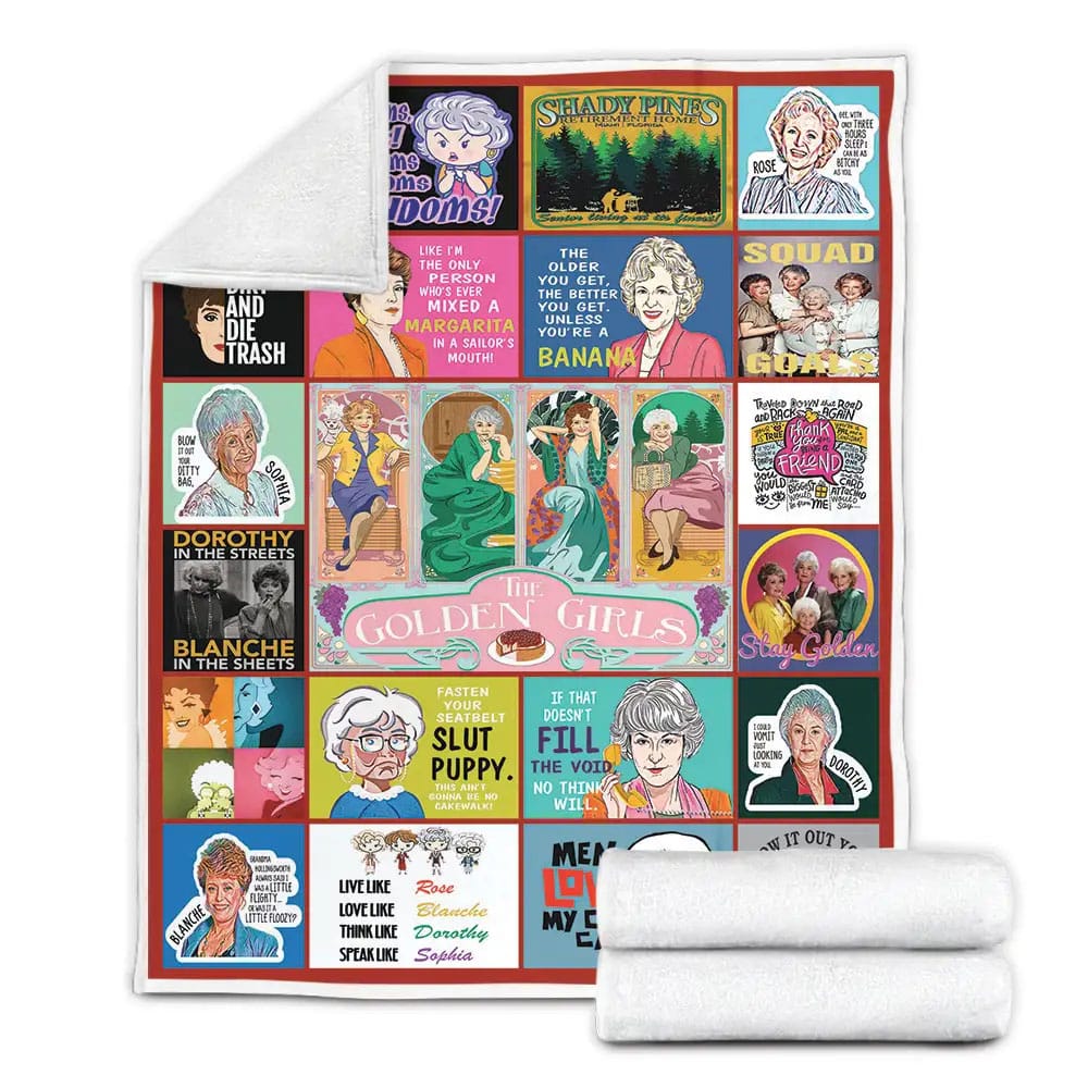 Golden Girls Fleece Blanket Gift For Birthday Halloween Christmas