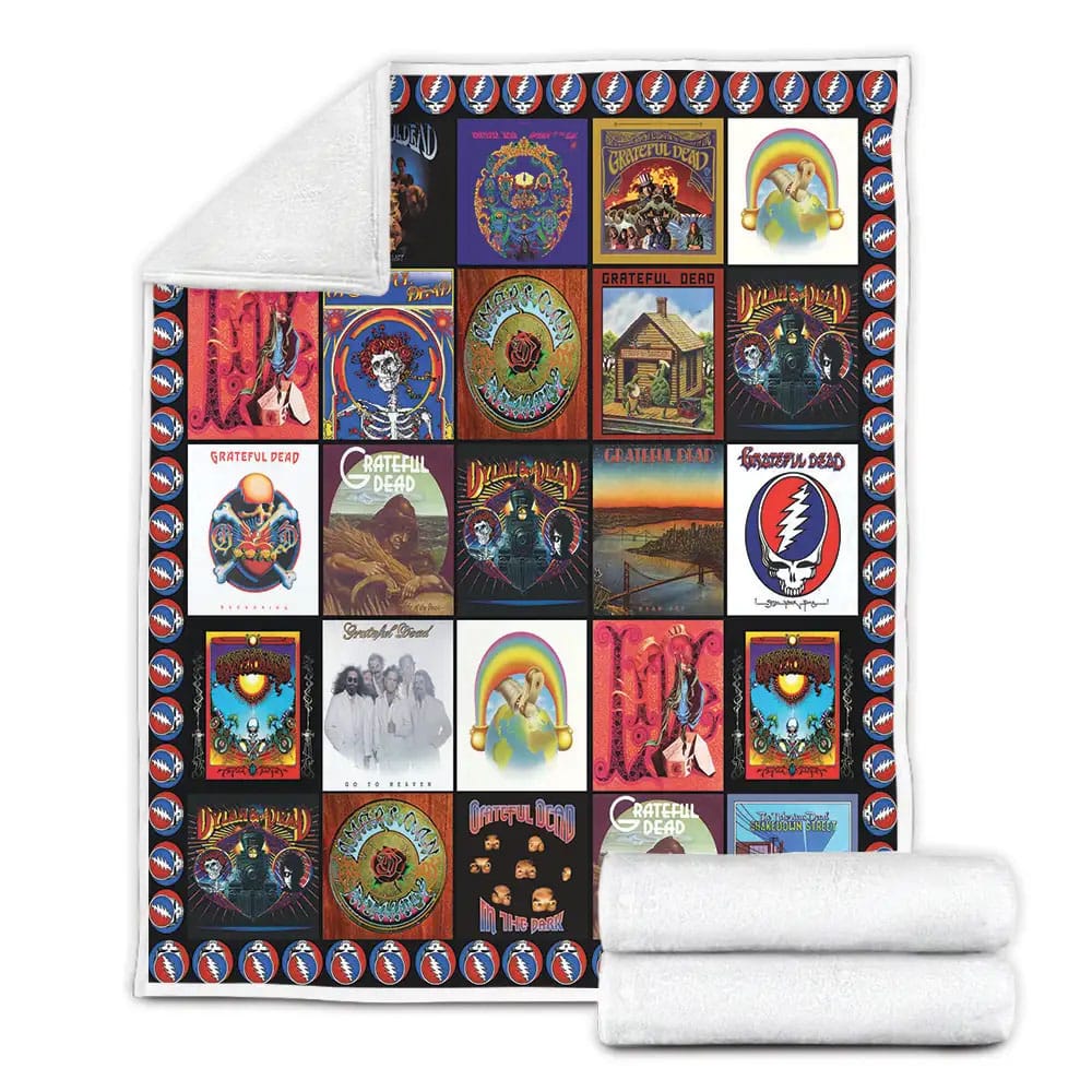 Grateful Dead Fleece Blanket Gift For Mothers Day Fathers Day