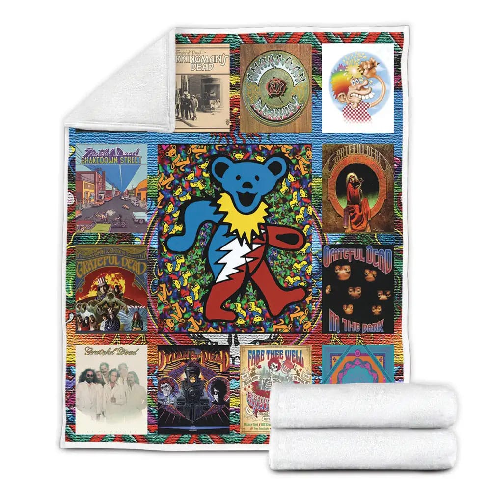 Grateful Dead 10 Albums Fleece Blanket Perfect 