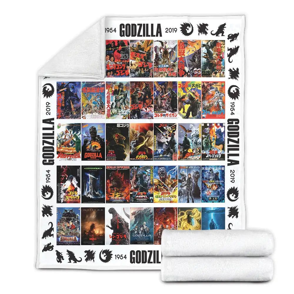 Godzilla 1954-2019 Fleece Blanket Gift For Wife Husband Besties