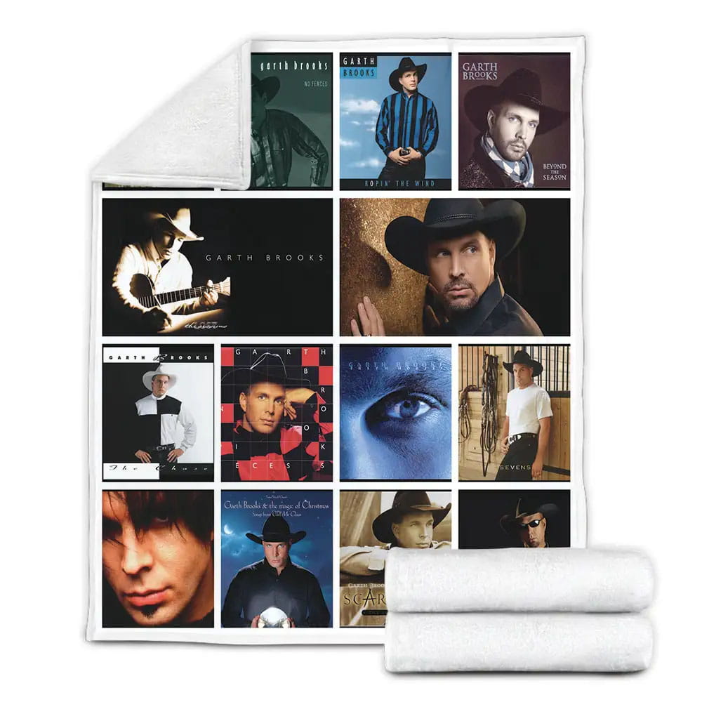 Garth Brooks Fleece Blanket Gift For Wife Husband Besties