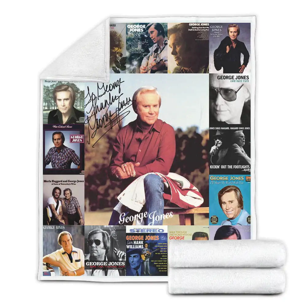 George Jones Fleece Blanket Gift For Wife Husband Besties