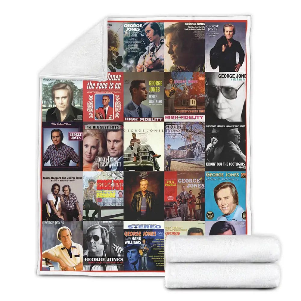 George Jones Fleece Blanket Gift For Mothers Day Fathers Day
