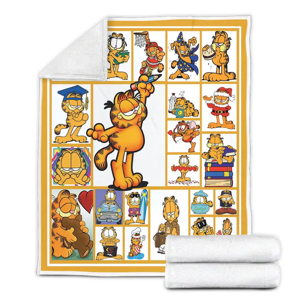 Garfield Fleece Blanket Gift For Mothers Day Fathers Day