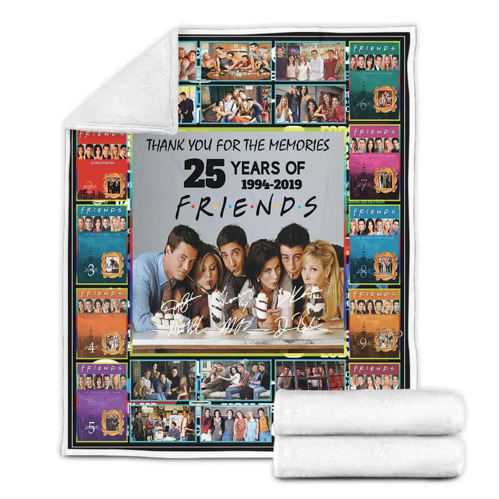 Friends Thank You For The Memories Fleece Blanket Gift For Mothers Day Fathers Day