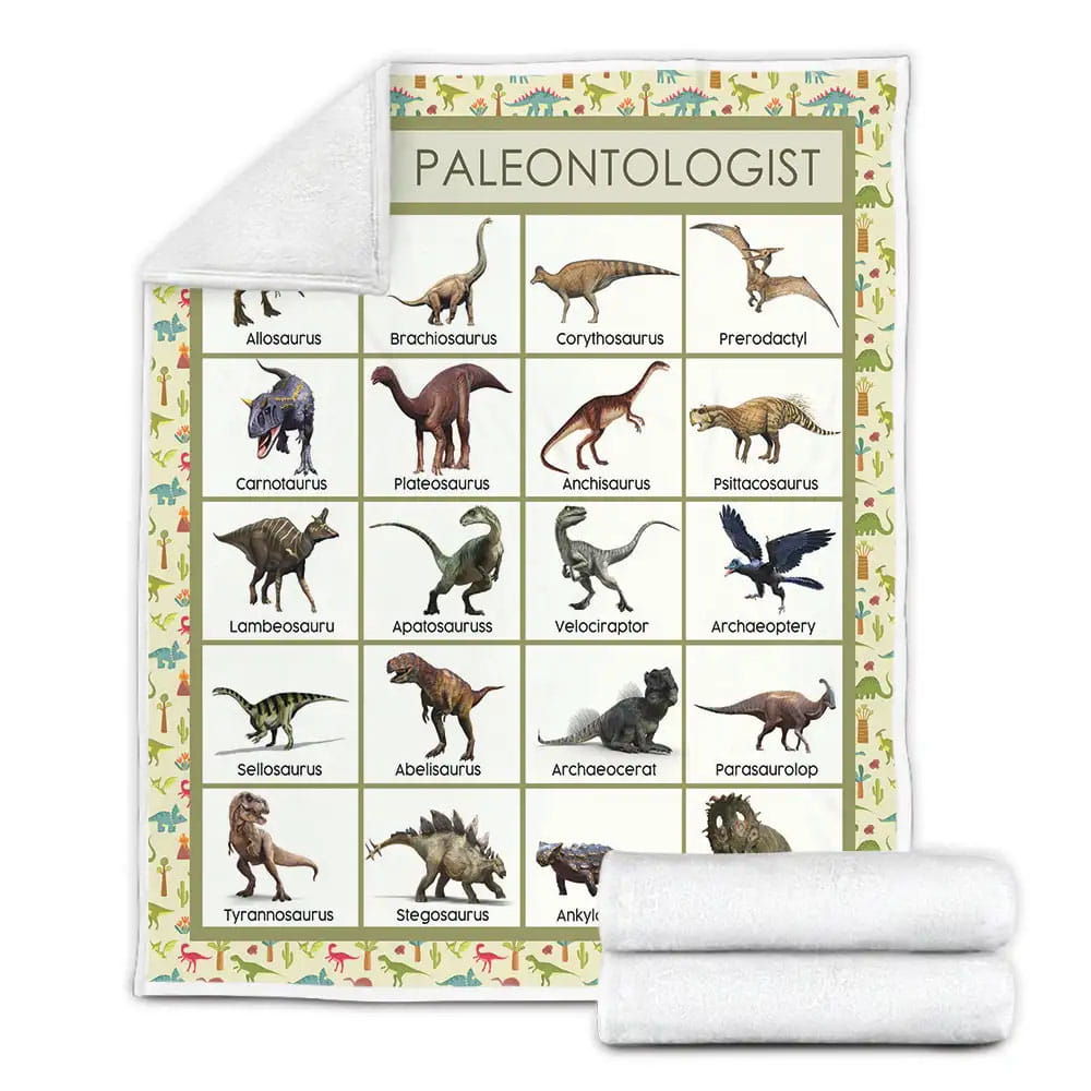 Future Paleontologist Dinosaur Fleece Blanket Gift For Mothers Day Fathers Day