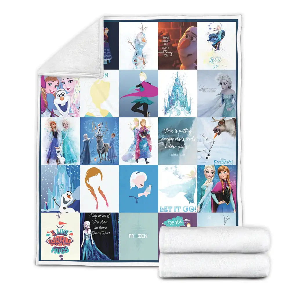 Frozen Fleece Blanket Gift For Mothers Day Fathers Day