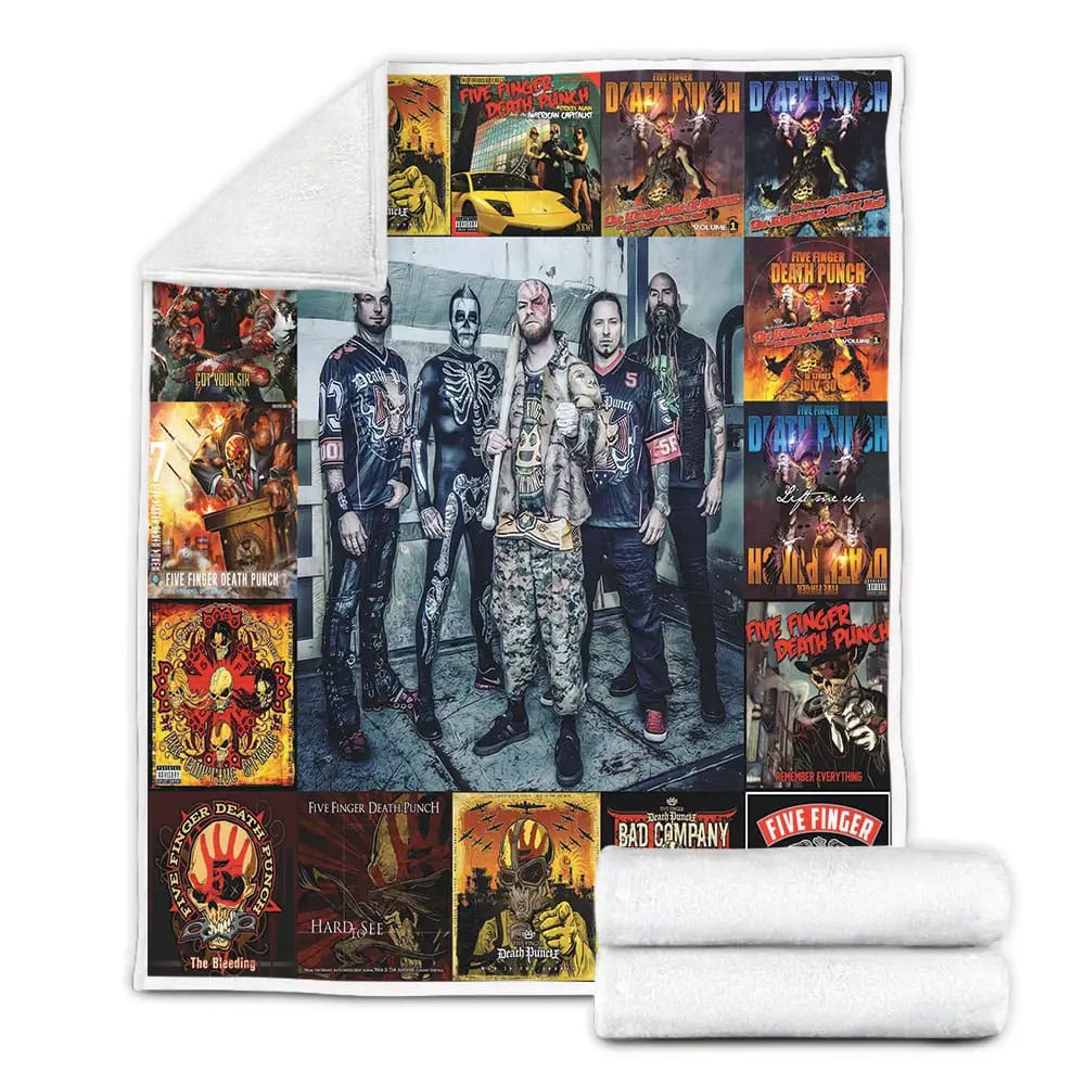 Five Finger Death Punch Fleece Blanket Gift For Mothers Day Fathers Day