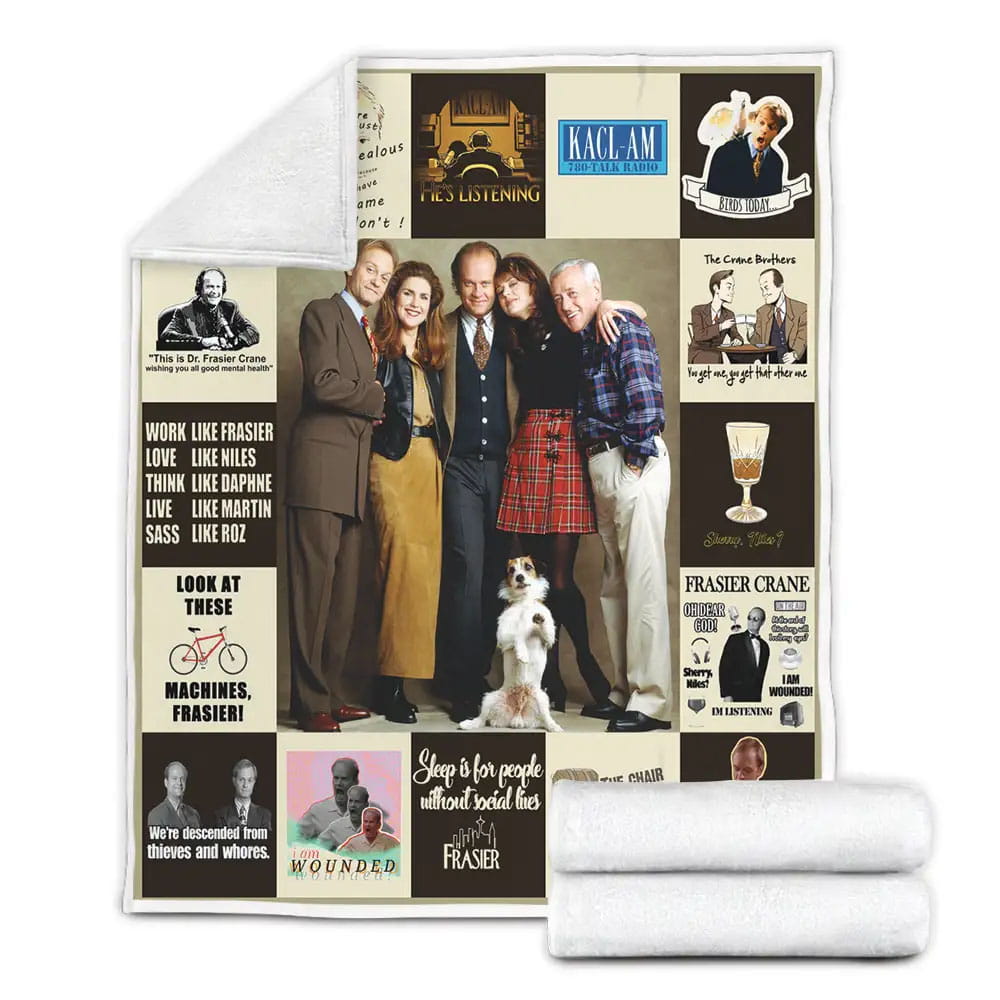 Frasier Fleece Blanket Gift For Mothers Day Fathers Day