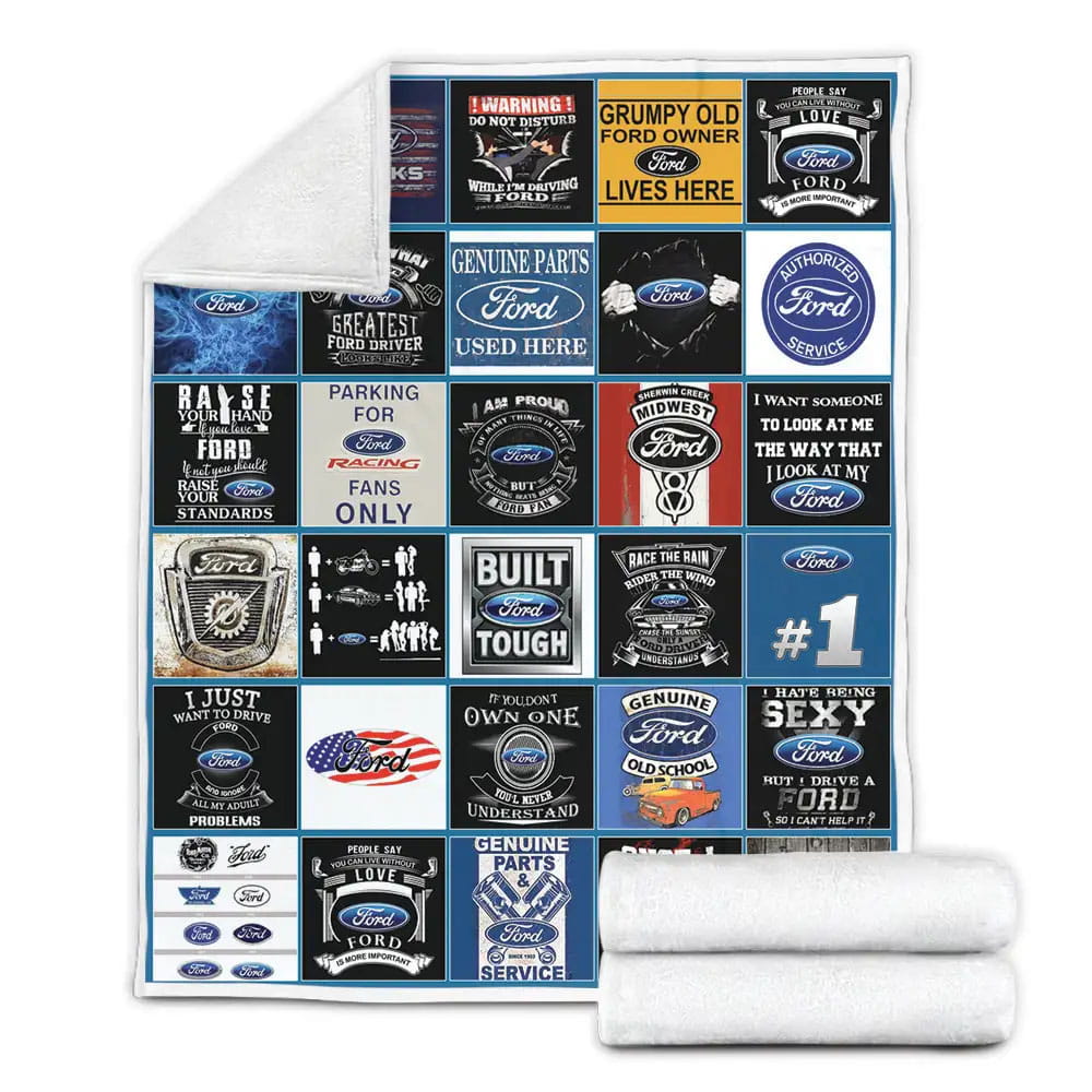 Ford Fleece Blanket Gift For Birthday Halloween Christmas