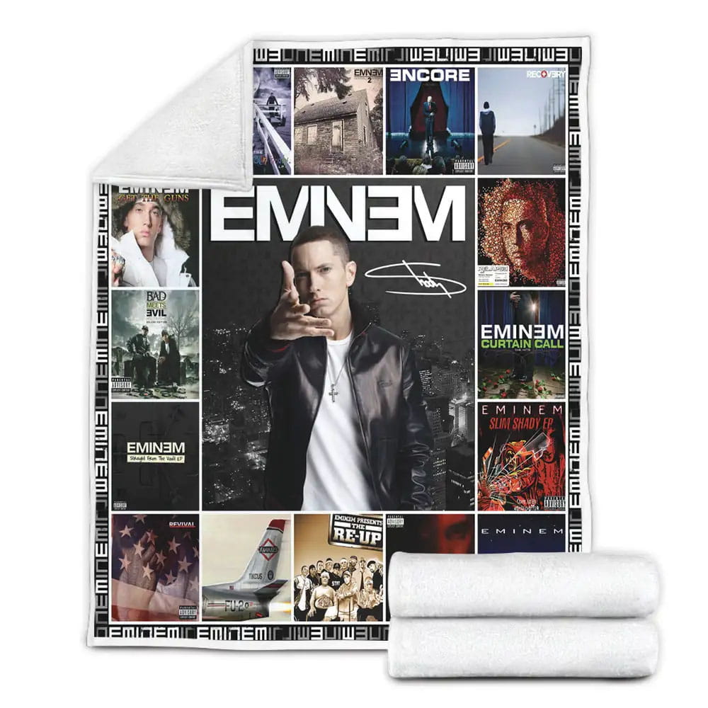 Eminem Albums Cover Poster Fleece Blanket Perfect 