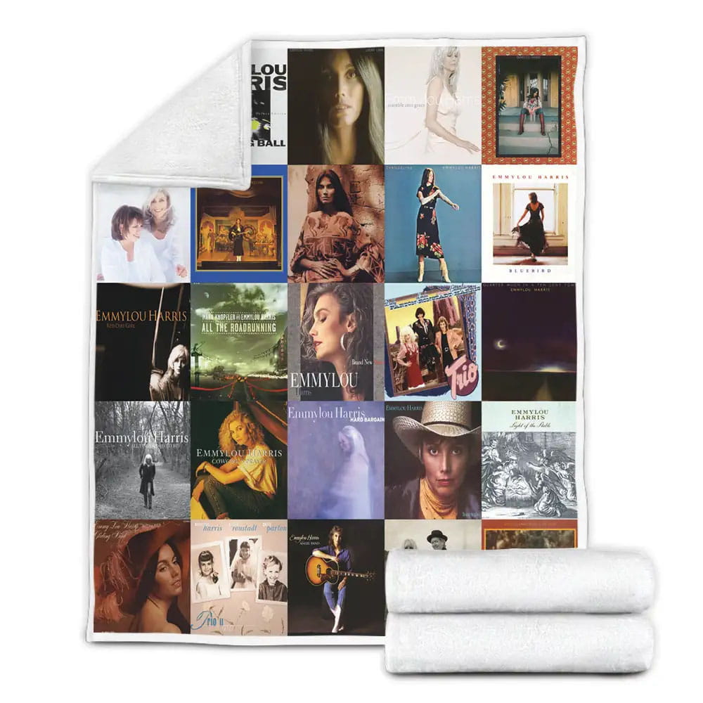 Emmylou Harris Albums Fleece Blanket Gift For Wife Husband Besties