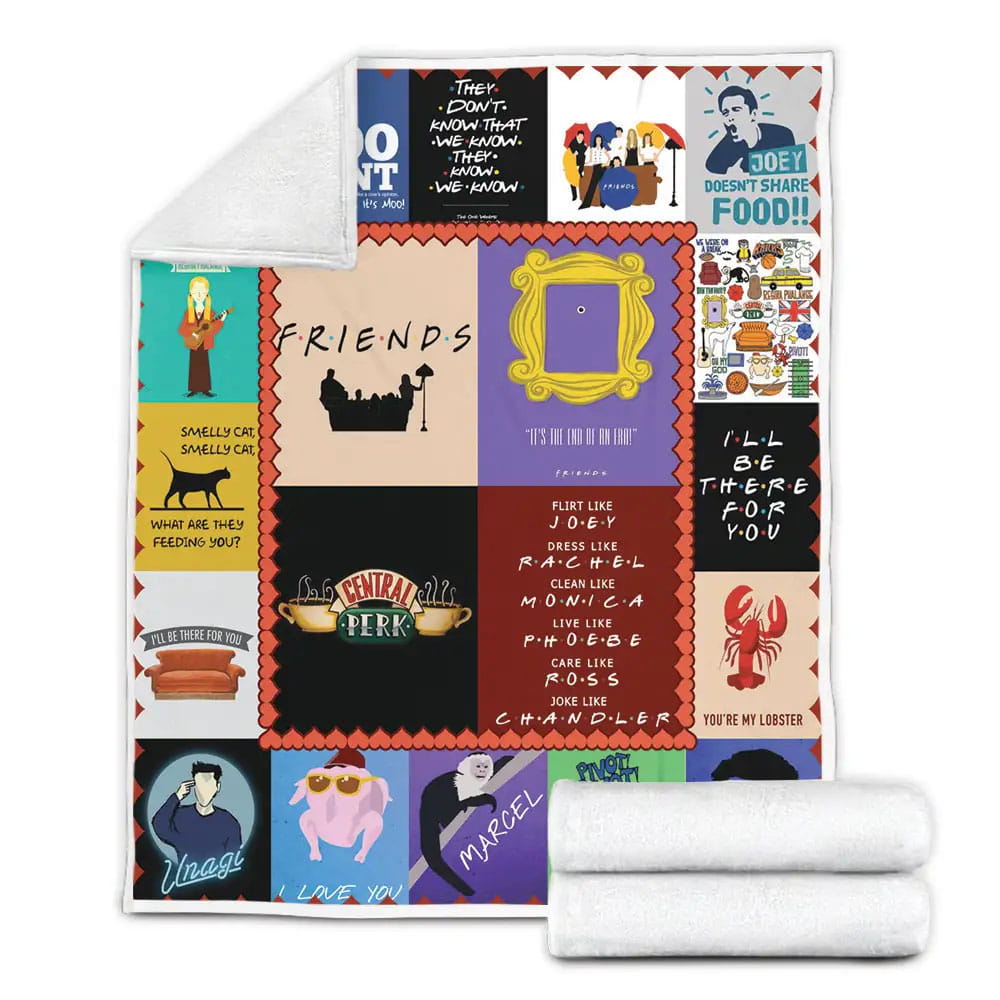F.R.I.E.N.D.S Fleece Blanket Gift For Mothers Day Fathers Day