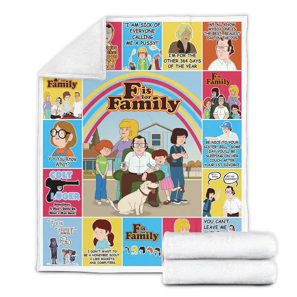 F Is For Family Fleece Blanket Perfect 