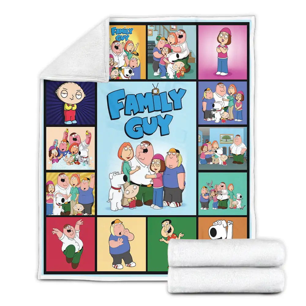 Family Guy Fleece Blanket Gift For Mothers Day Fathers Day
