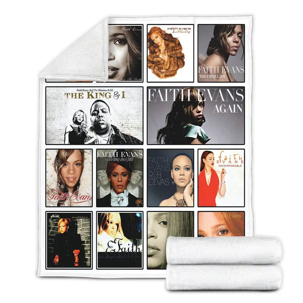 Faith Evans Album Covers Fleece Blanket Gift For Birthday Halloween Christmas
