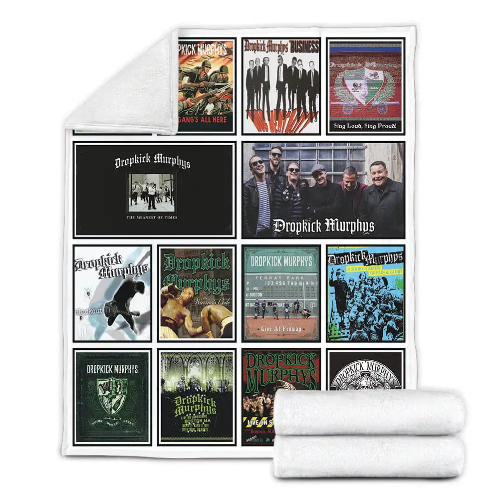 Dropkick Murphys Album Covers Fleece Blanket Perfect 