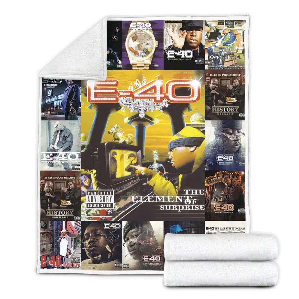 E-40 Albums Fleece Blanket Gift For Wife Husband Besties