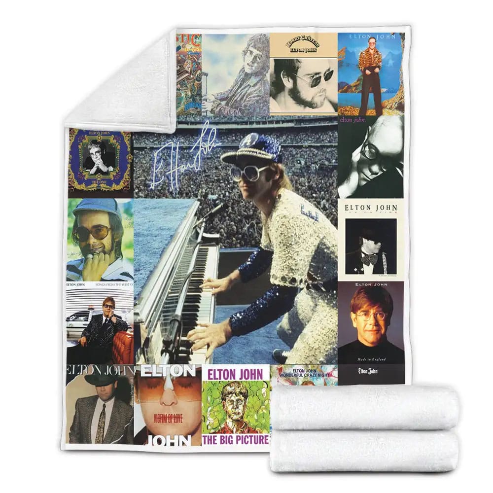 Elton John Fleece Blanket Gift For Birthday Halloween Christmas