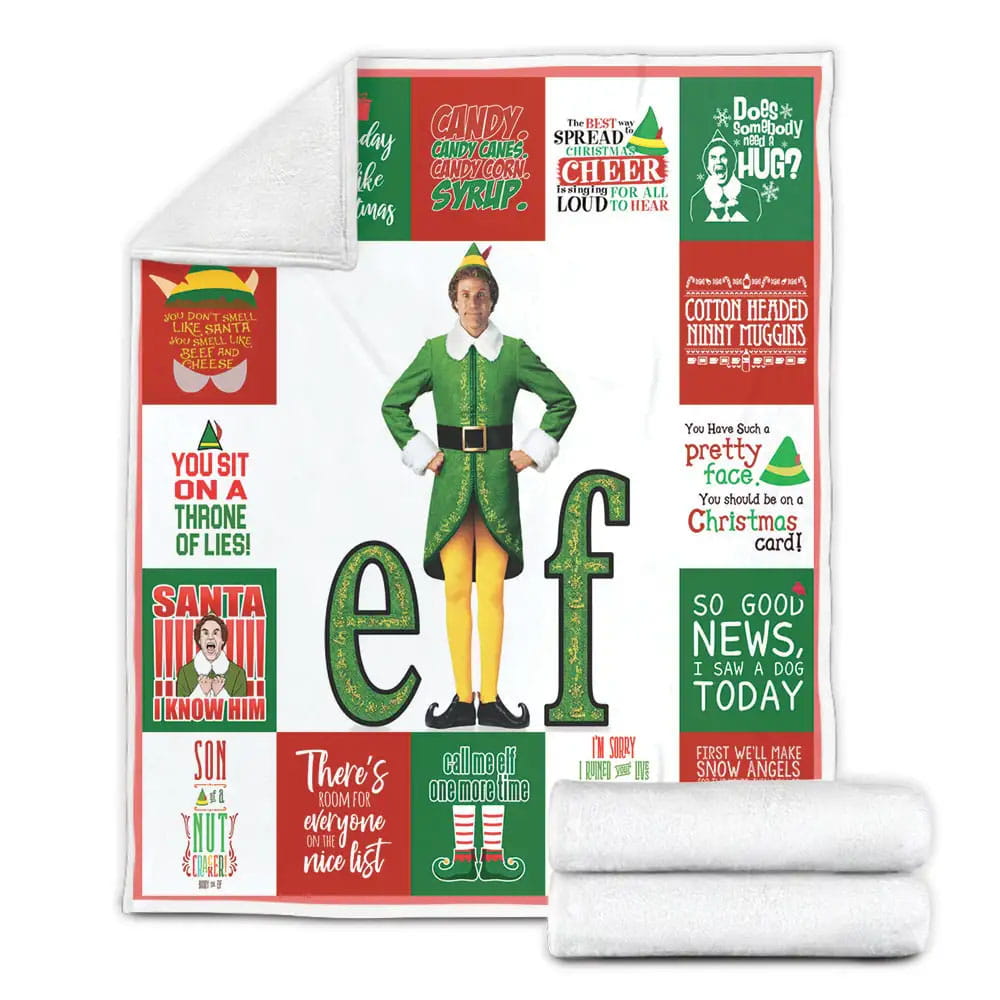 Elf Fleece Blanket Gift For Mothers Day Fathers Day