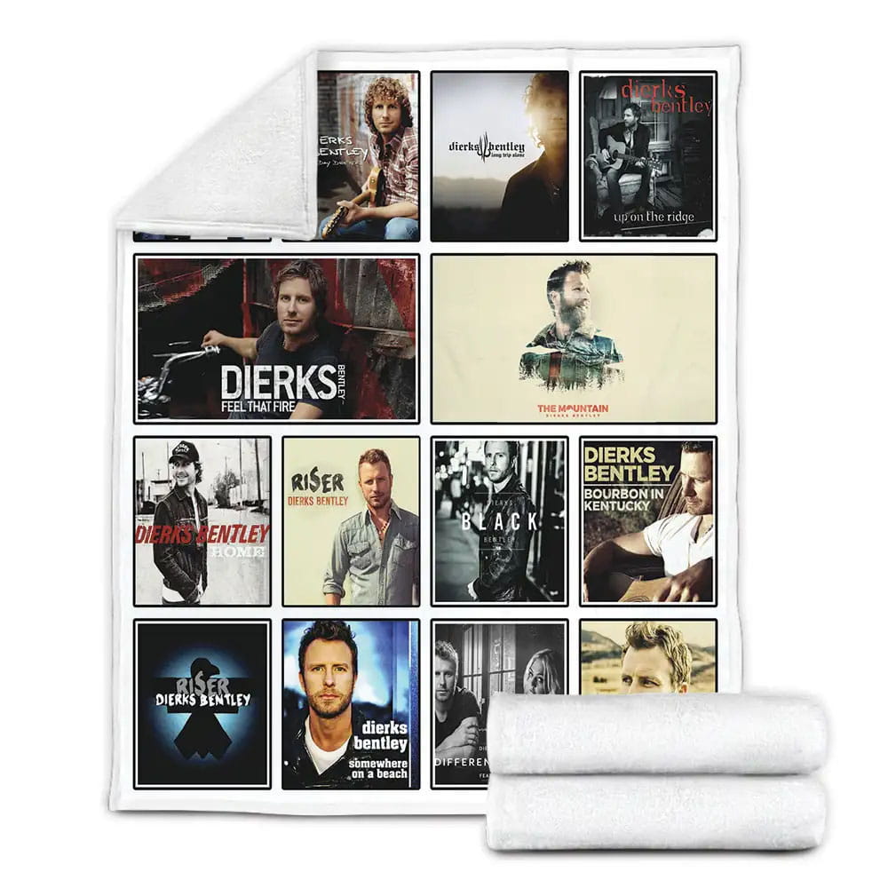 Dierks Bentley Album Covers Fleece Blanket Perfect 