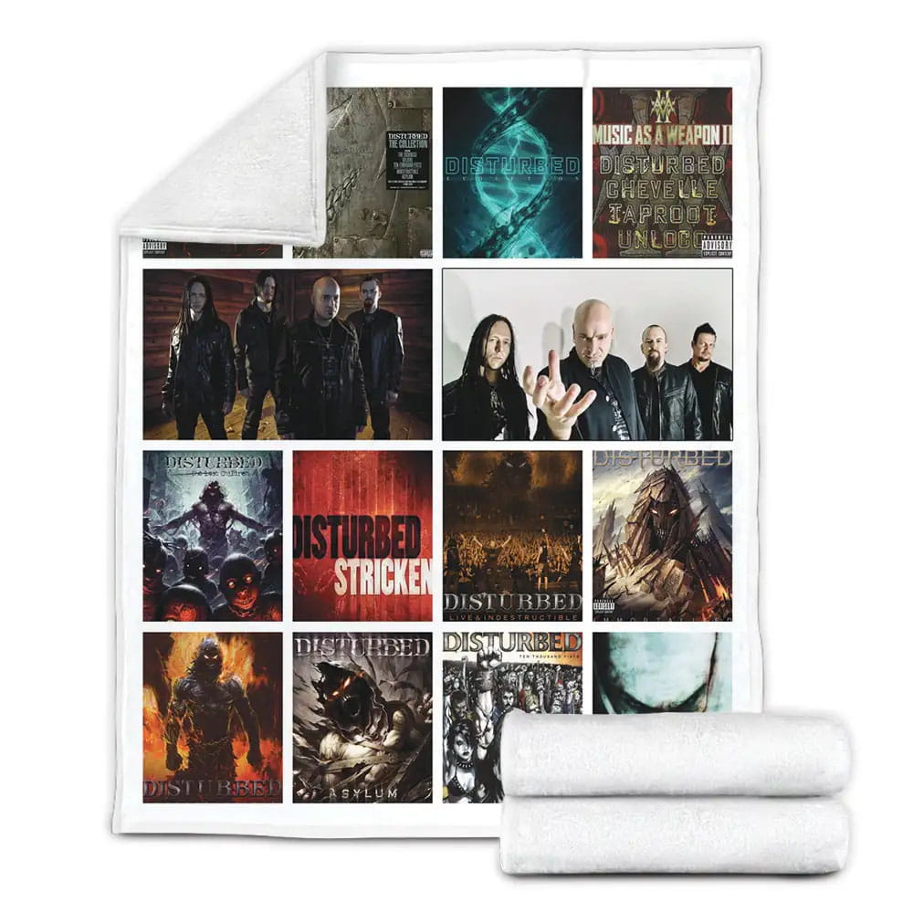 Disturbed Fleece Blanket Gift For Birthday Halloween Christmas