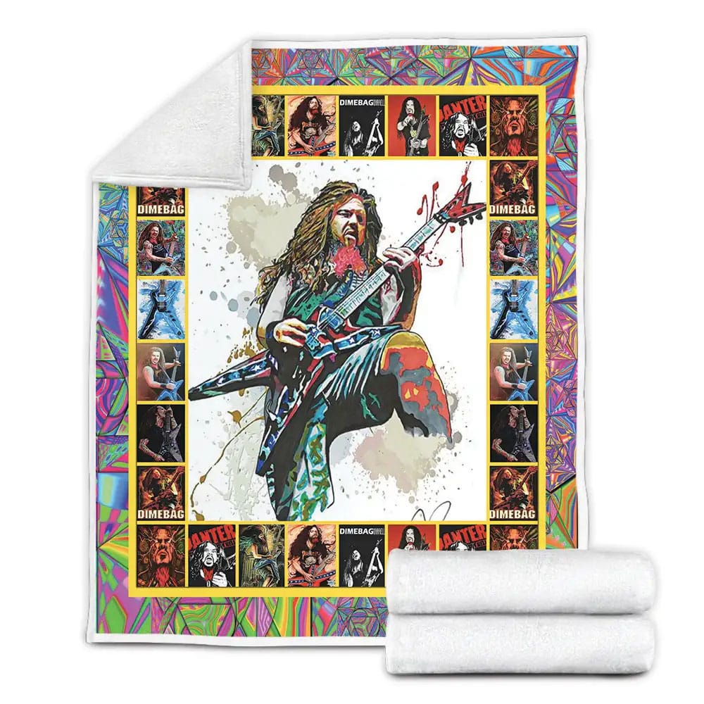 Dimebag Darrell Fleece Blanket Gift For Mothers Day Fathers Day
