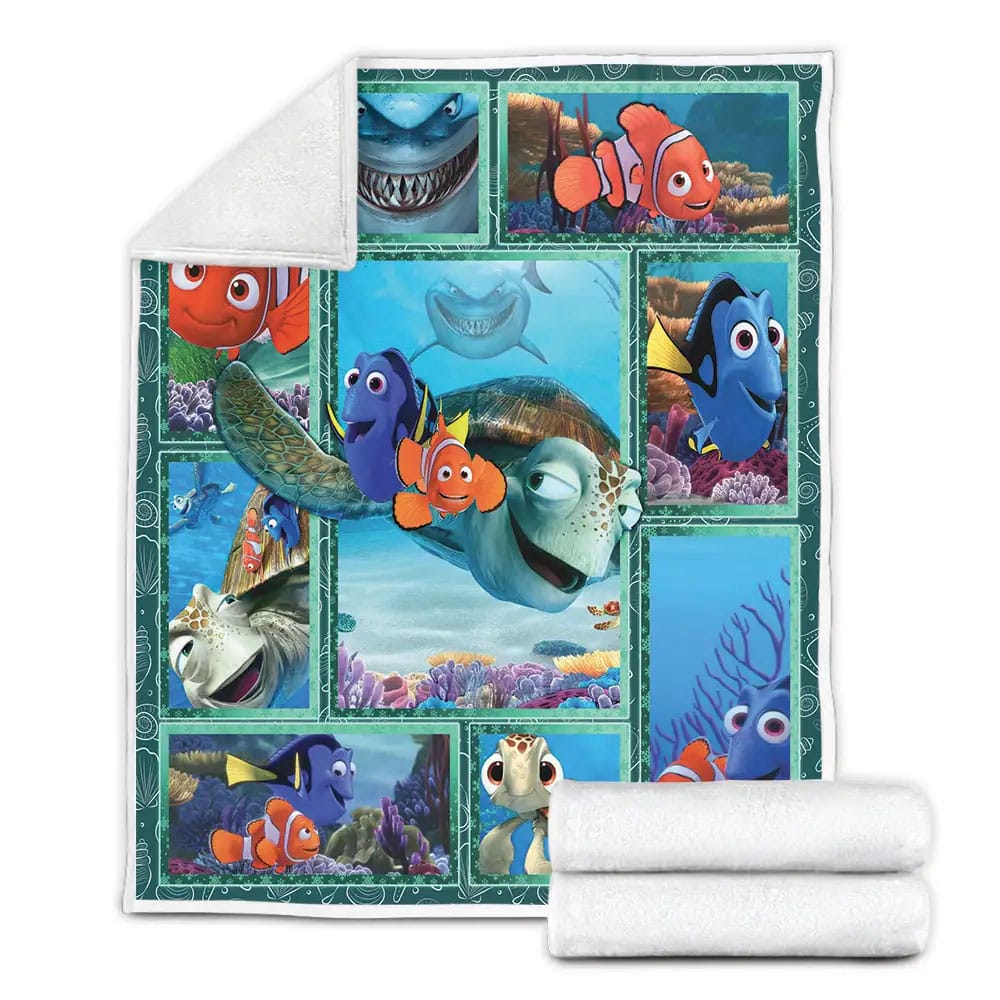 Disney Finding Nemo Fleece Blanket Gift For Birthday Halloween Christmas