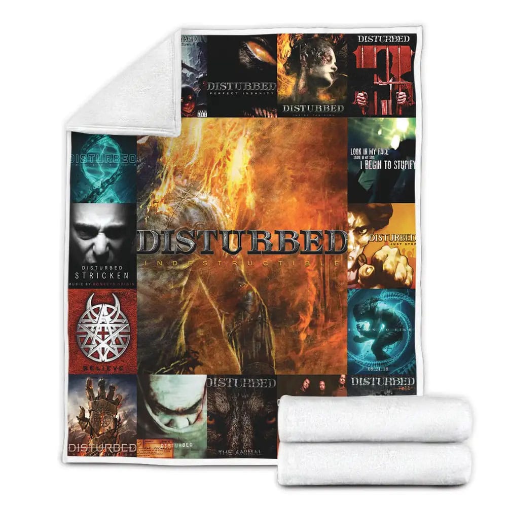Disturbed Albums Fleece Blanket Gift For Mothers Day Fathers Day