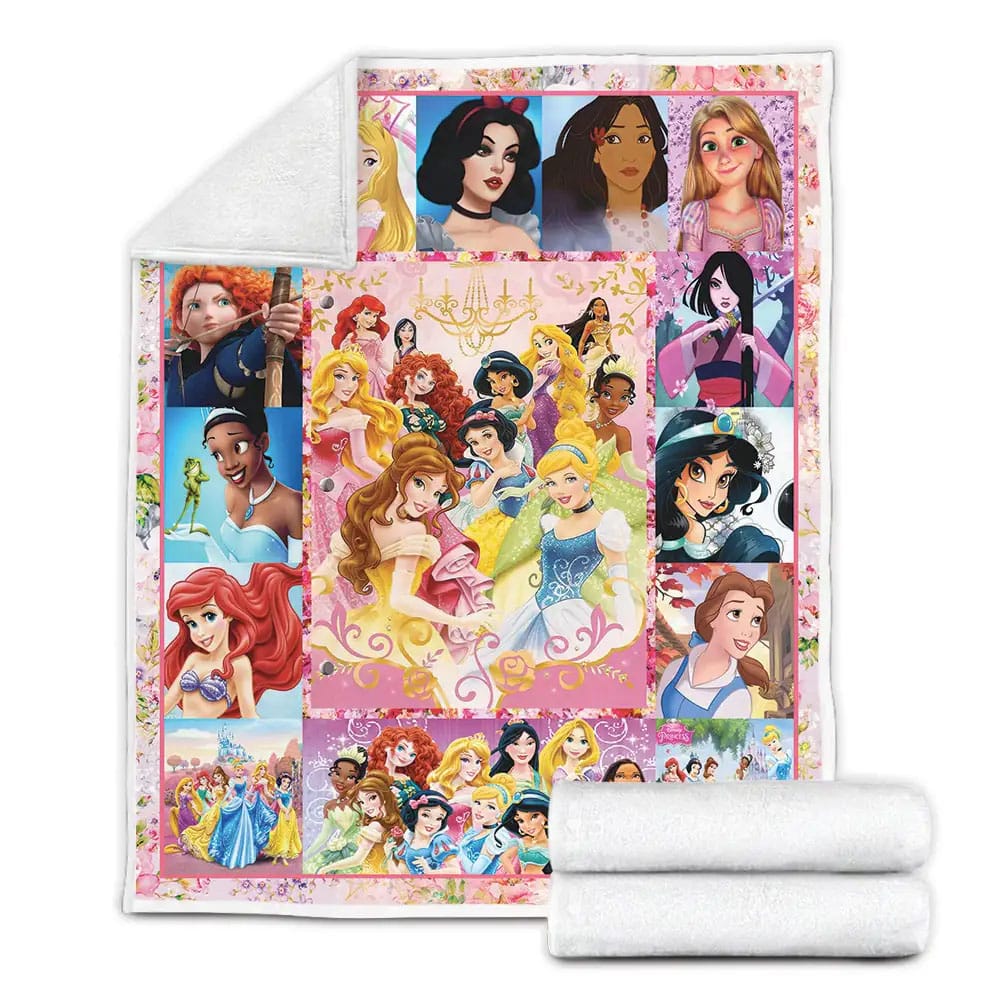Disneys Princesses Fleece Blanket Gift For Mothers Day Fathers Day