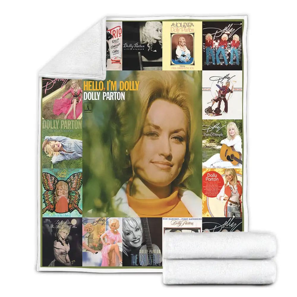 Dolly Parton Fleece Blanket Gift For Mothers Day Fathers Day