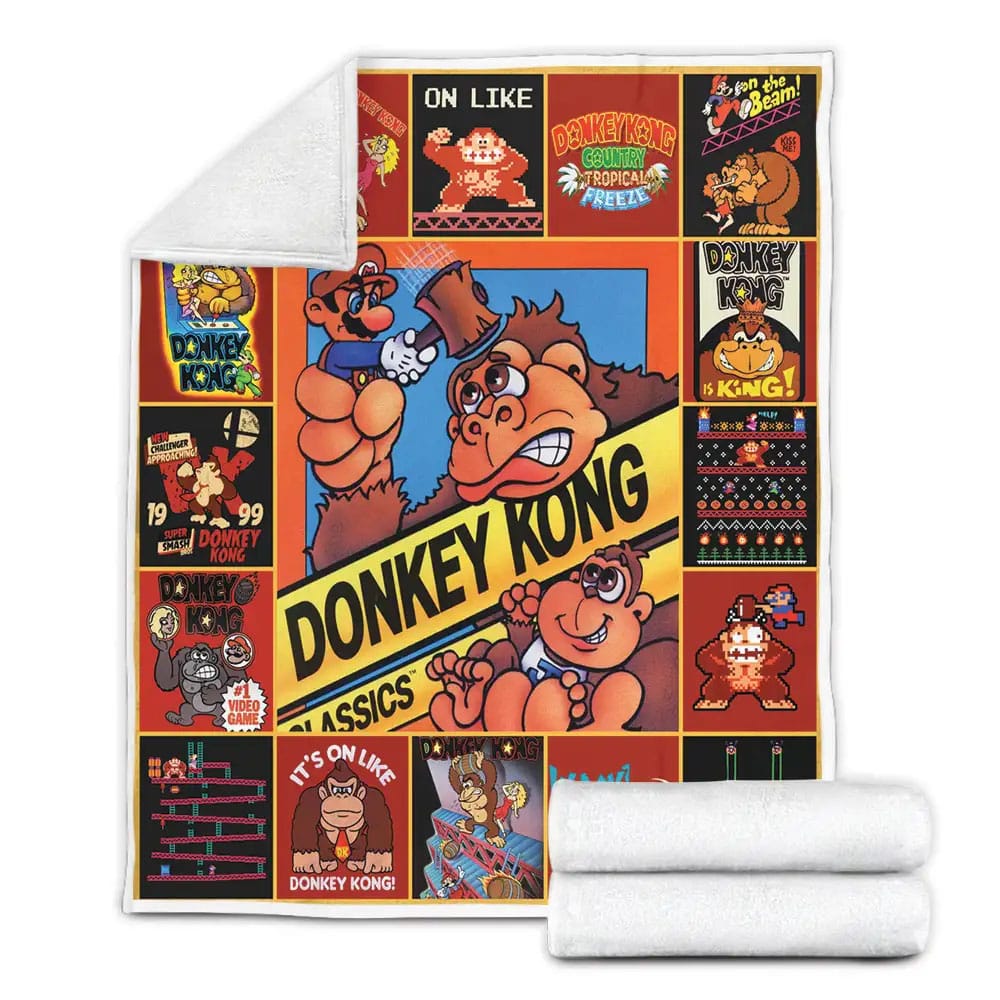 Donkey Kong Fleece Blanket Perfect 