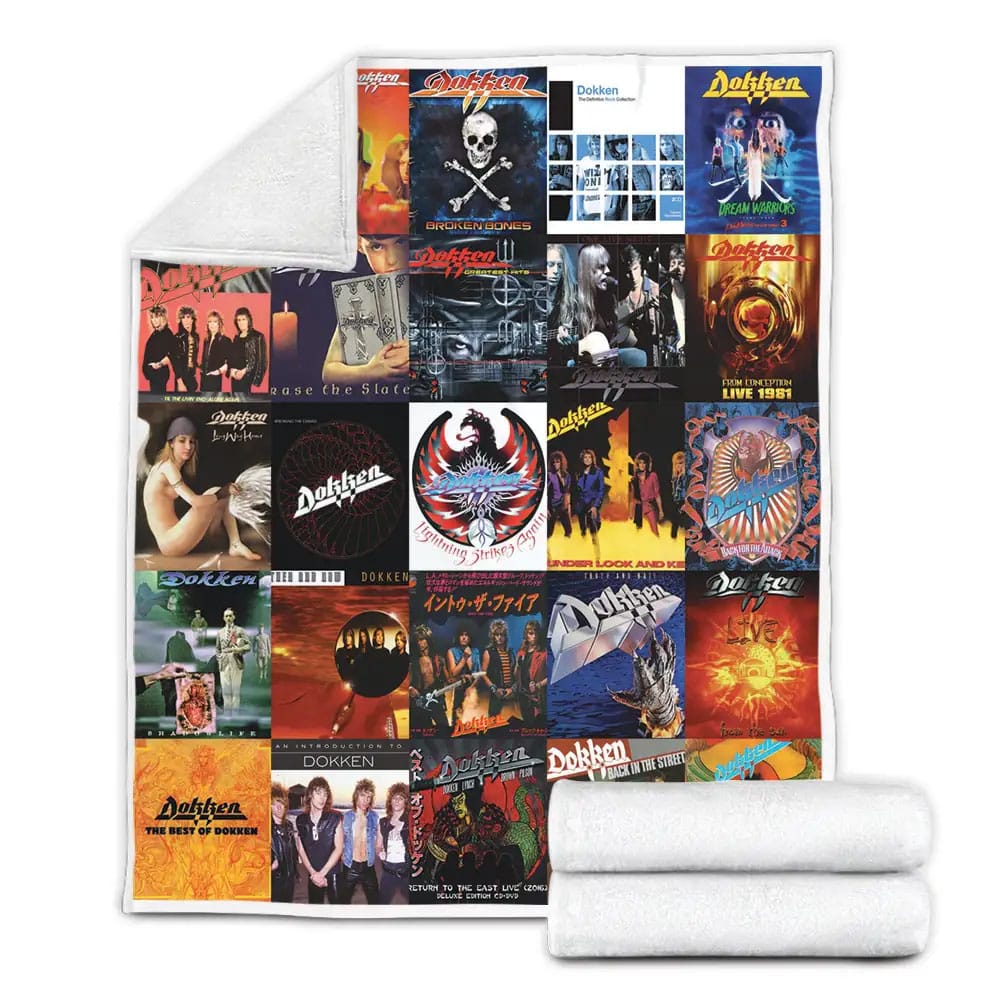 Dokken Fleece Blanket Gift For Wife Husband Besties