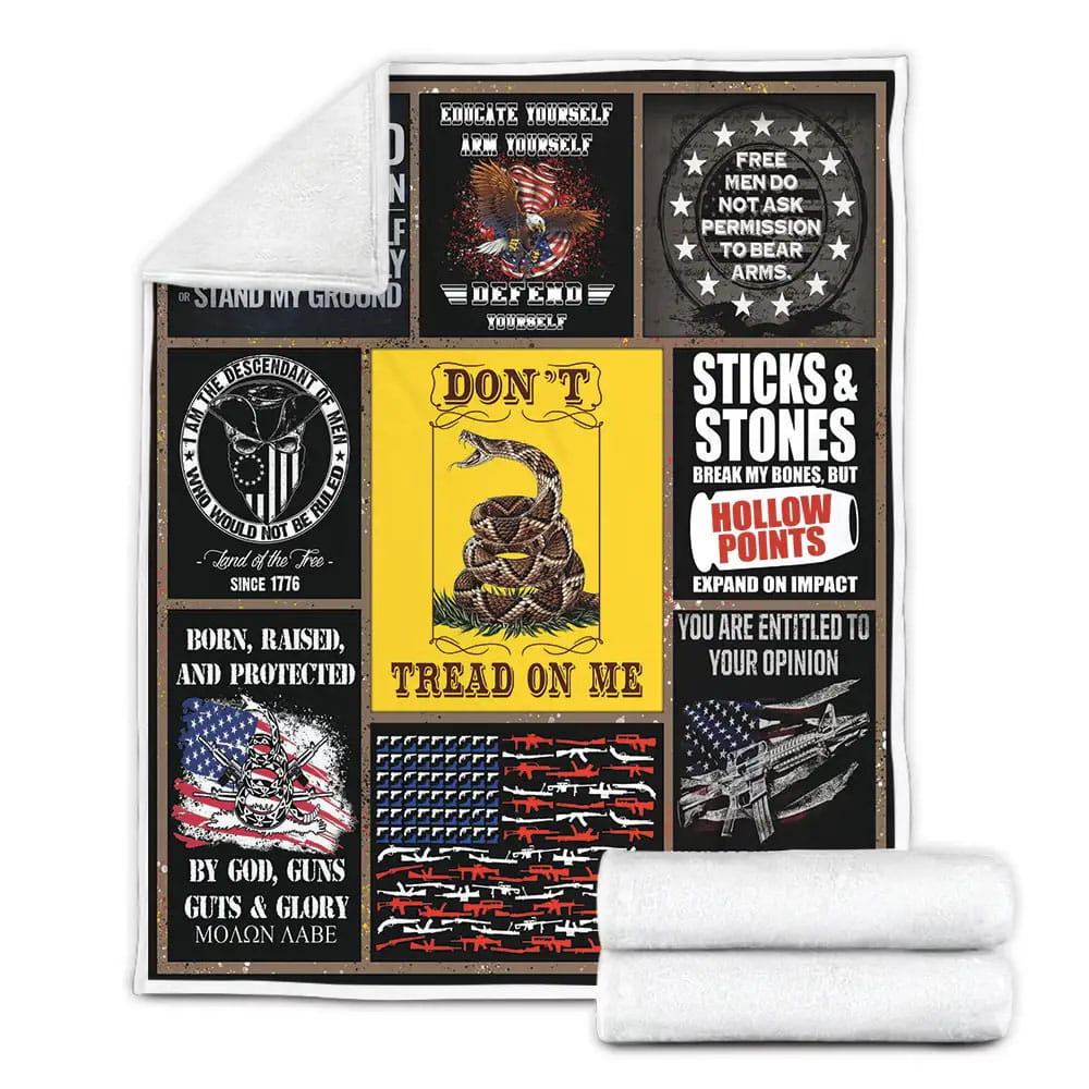 Dont Tread On Me Fleece Blanket Gift For Wife Husband Besties